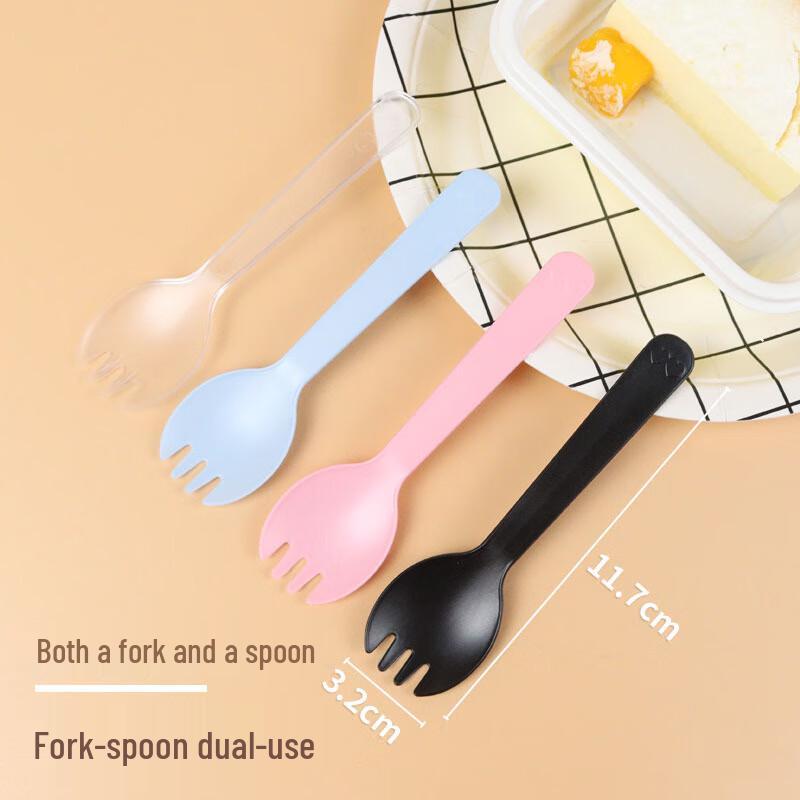 COFLYEE Disposable Plastic Dessert Spoons & Forks