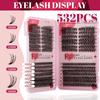 532 Tufts Of Diy Single Tufts Of False Eyelashes, Natural Thick D-Song Segmented Mixed Eyelashes