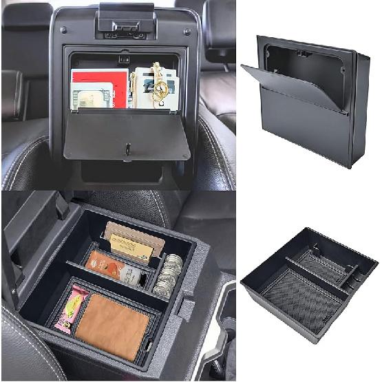2PCS Center Console Organizer For 2025 Toyota 4Runner 6Th Gen Accessories Interior Ert Armrest Storage Tray And Hidden Storage Box