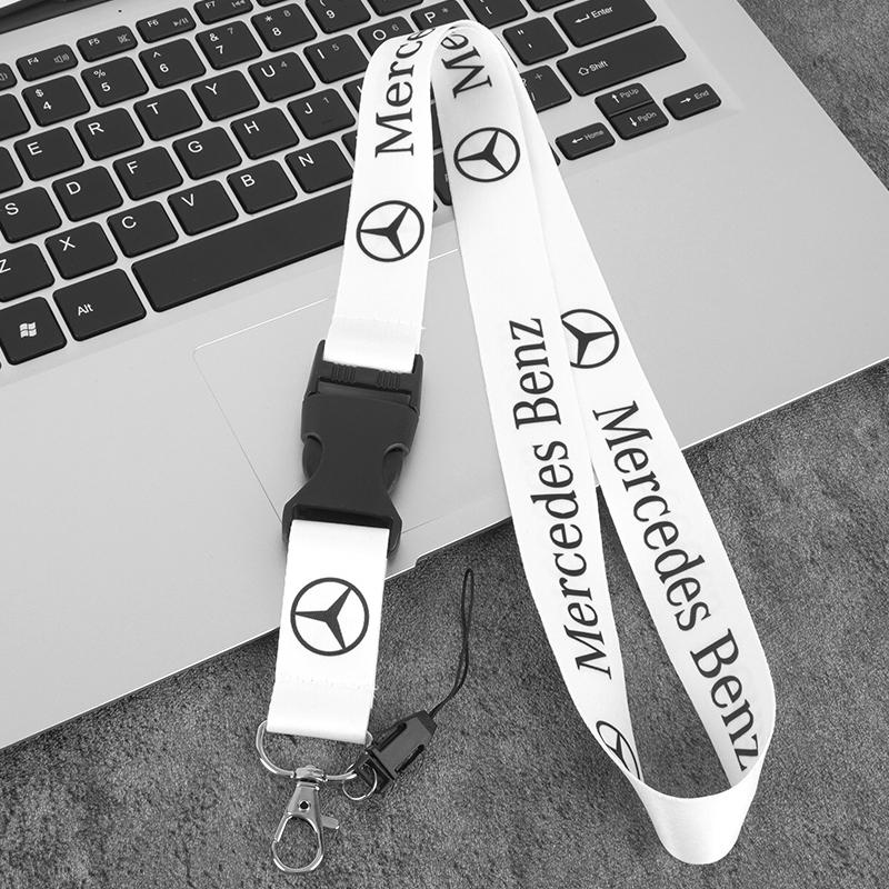 ZPU1  For Mercedes Benz A C E S G Class GLS W177 E300 GLC CLE CLA GLB New Neck Straps Lanyard Key Chain Work ID Card Hanging Rope Ring