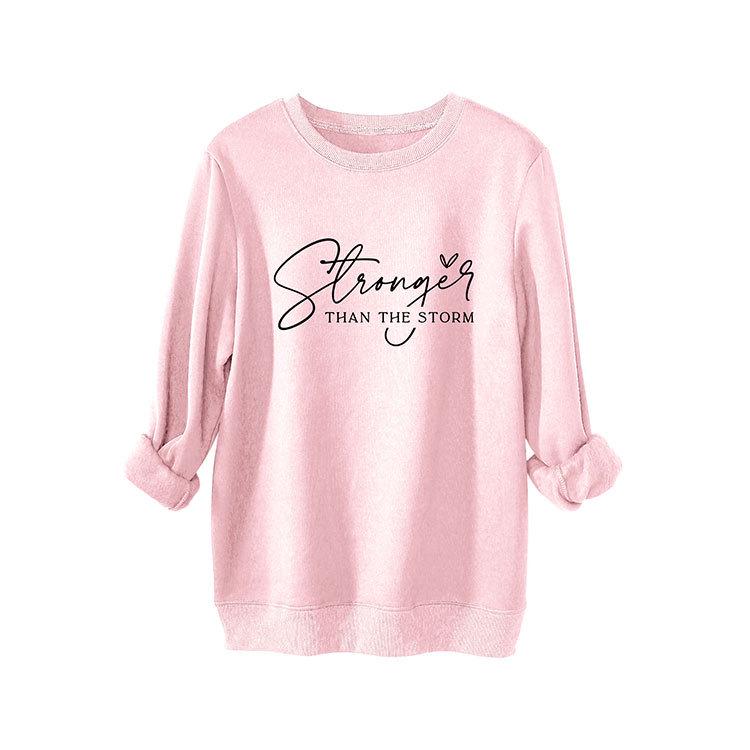 Stronger Than the Storm Women's Plush Hoodie - Thickened Warm Autumn/Winter Style