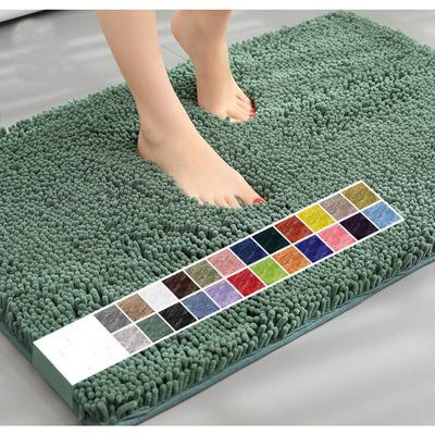 Alfombrilla de baño de chenilla absorbente – Alfombra antideslizante para la entrada del baño o el lavabo