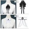 Korean Women'S Bow Tie Brooch Black Rhinestone Pearl Shirt Collar Pins Fashion Bowknot Bowtie Ribbon Wedding Party Necktie