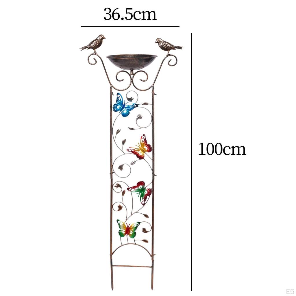 Combinație de baie de păsări și spalier pentru plante pentru eleganța grădinii în aer liber