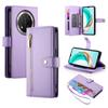 Honor Magic 7 Lite Flip Case, Wallet Zipper Pocket, Purple
