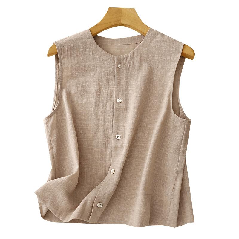 

Летний арт ретро свободный повседневный омолаживающий топ без рукавов для женщин футболки женские 2XL хаки