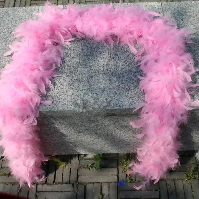 DIY 2 Metros 80 Gramas Super Espesso Penas de Peru Boa Tira Lenço/Festa Penas de Marabu para Roupas Plumas Penas de Casamento Decoração