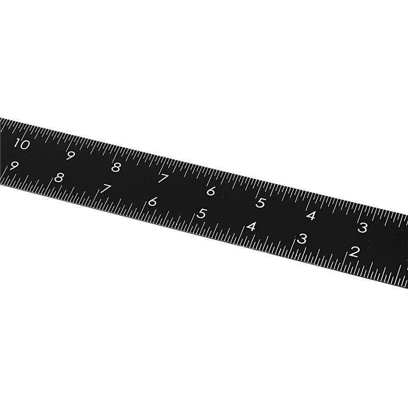 A84E-2X Teacher 0-30Cm 0-20Cm Measuring Range L Shaped Design Square Ruler Black
