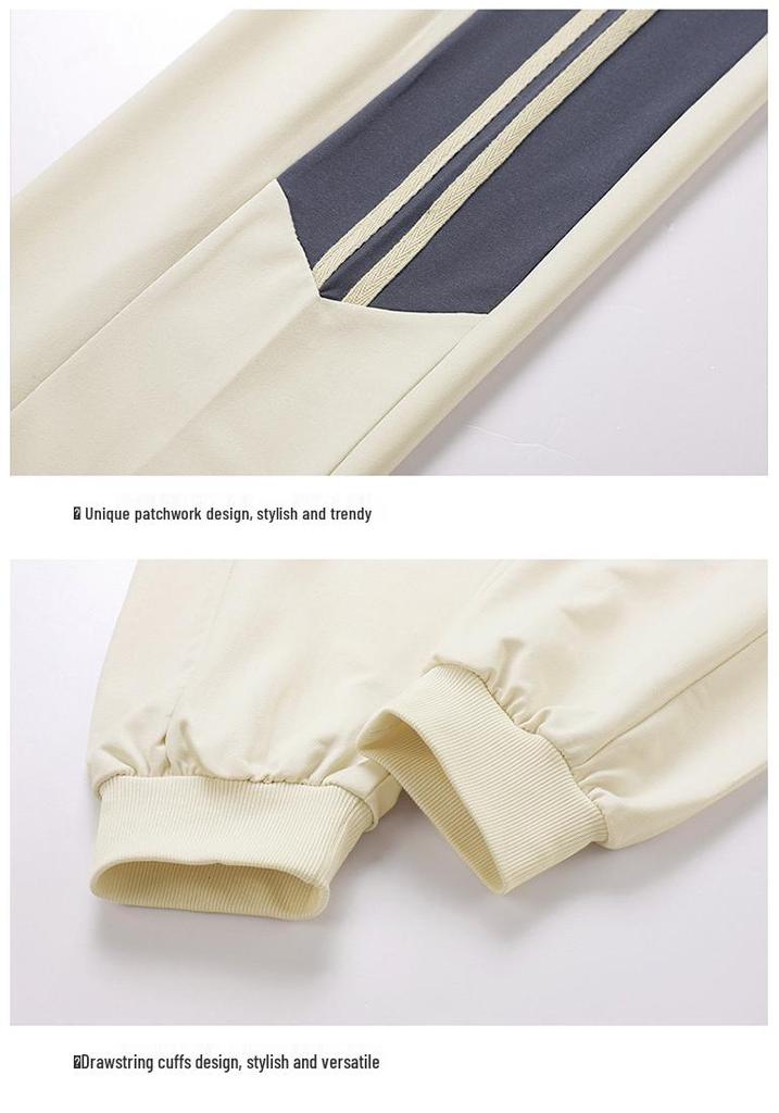 2025 New Cross-border Men's Two-Stripe Casual Crew Neck Outfit - Youth Spring/Autumn Fashion Set