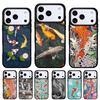 Japanese Koi Fish Phone Case for iPhone 17 16 15 14 13 Pro Max Back Cover for 12 11 Pro Coque
