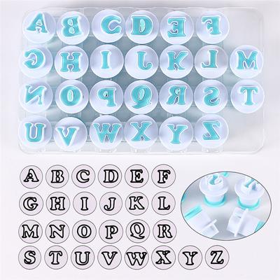 Baking Pastry Mold Letter Fondant Cookie Chocolate Biscuit Cutter Upper&Lowercase Alphabet and Number DIY Cake Decorating Tools