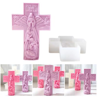 Stampo in Silicone Croce Fede Stampi per Lavorazione Resina Stampi per Fare Sapone Forniture Artigianali per Resina Fatta a Mano Texture Silicone