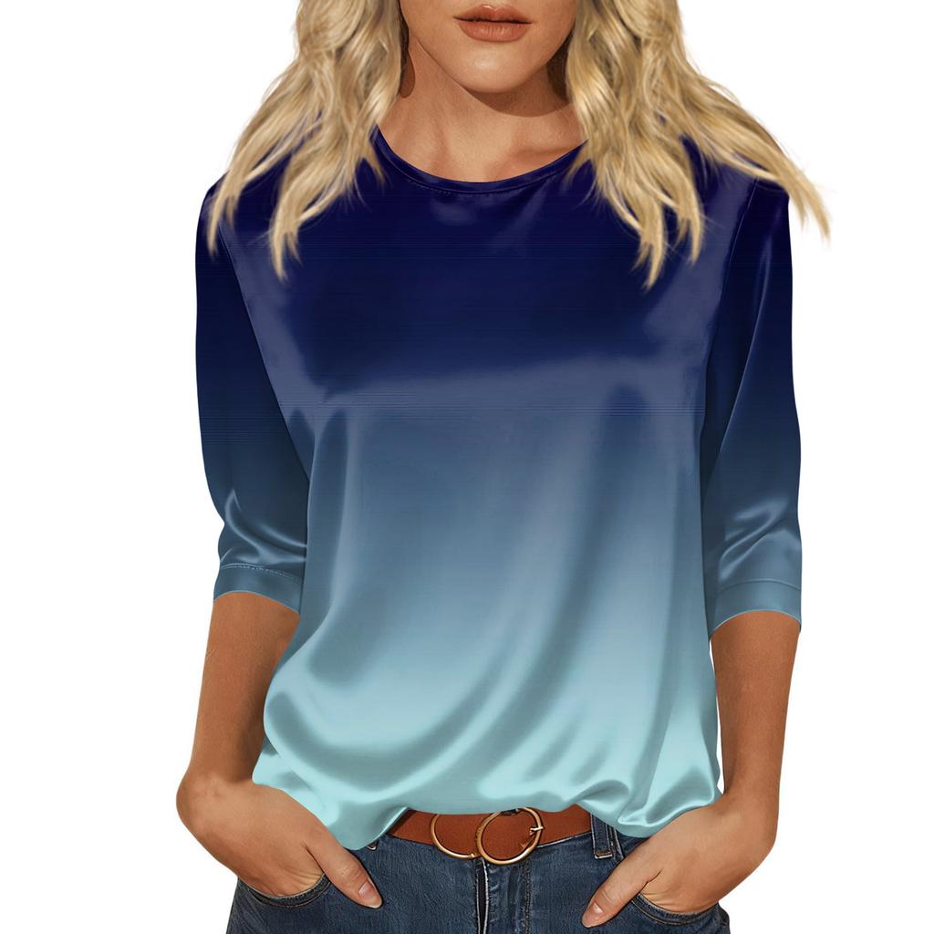 Blouse For Women Dressy 3/4 Long Sleeve Shirts Business Casual Outfit Tops