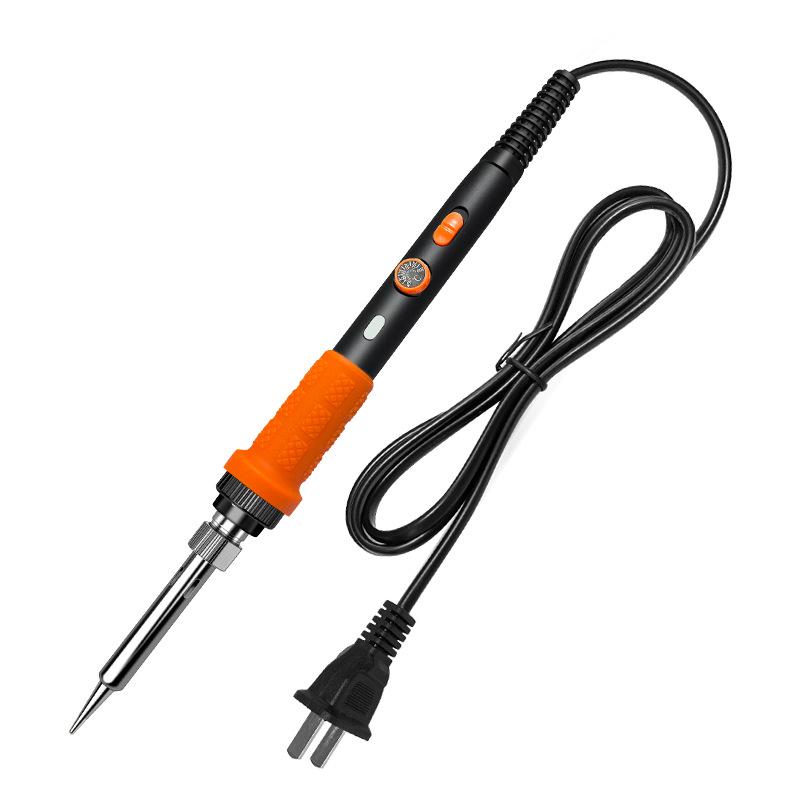 

60W Electric Soldering Iron Set with Digital Display & Temperature Control - 12-Piece Tool Box Included