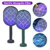 Fly Swatter 2-in-1 Mosquito Racket Insect Killer USB Charging Protective Net Household Supplies for Home Bedroom Living Room