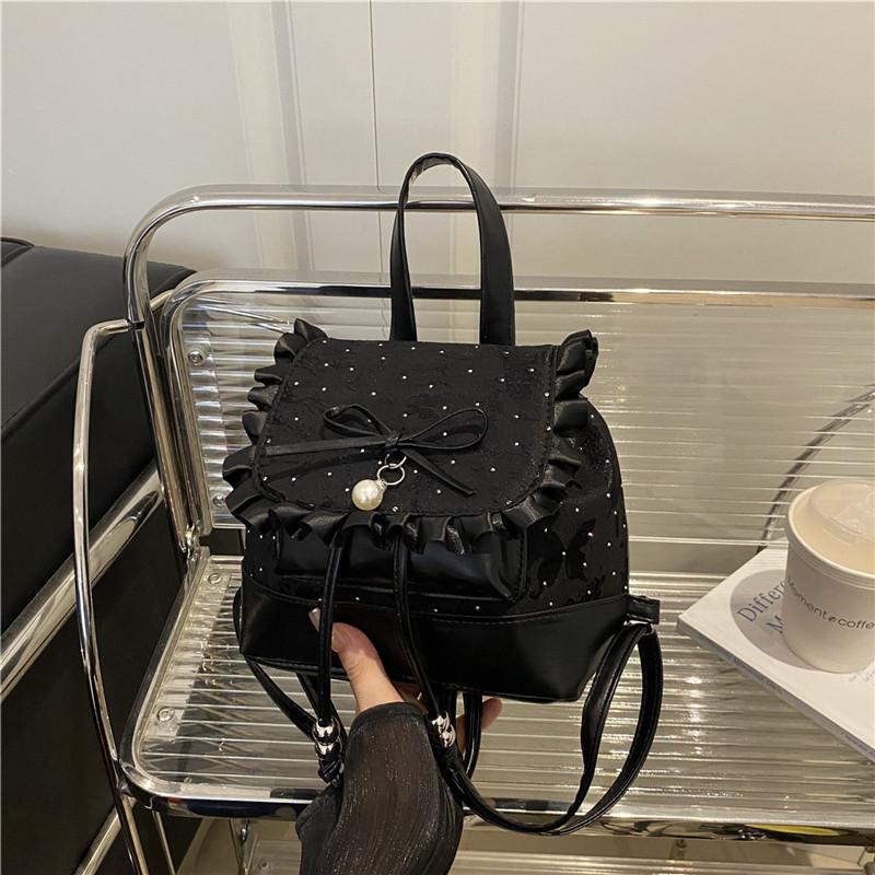 1Pc Korean Version of Fashionable Girl Style Portable Small Bag  New Lace Lace High Value Versatile Backpack