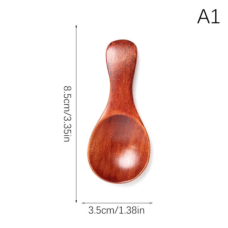 

1 шт. Мини деревянные ложки, маленькая кухонная ложка для специй, приправ, сахара, чая, кофе, совок с короткой ручкой, деревянная детская ложка, кухонные гаджеты