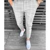 Men's Fashionable Stretch Trousers, Slim-fitting Plaid Trousers, Business Suit Trousers, Casual Golf Trousers