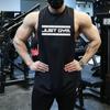 Gym Mens Tank Top Running Muscle Sleeveless Vest Stringer Clothing Bodybuilding Fashion Fitness Workout Print Sporting Singlets