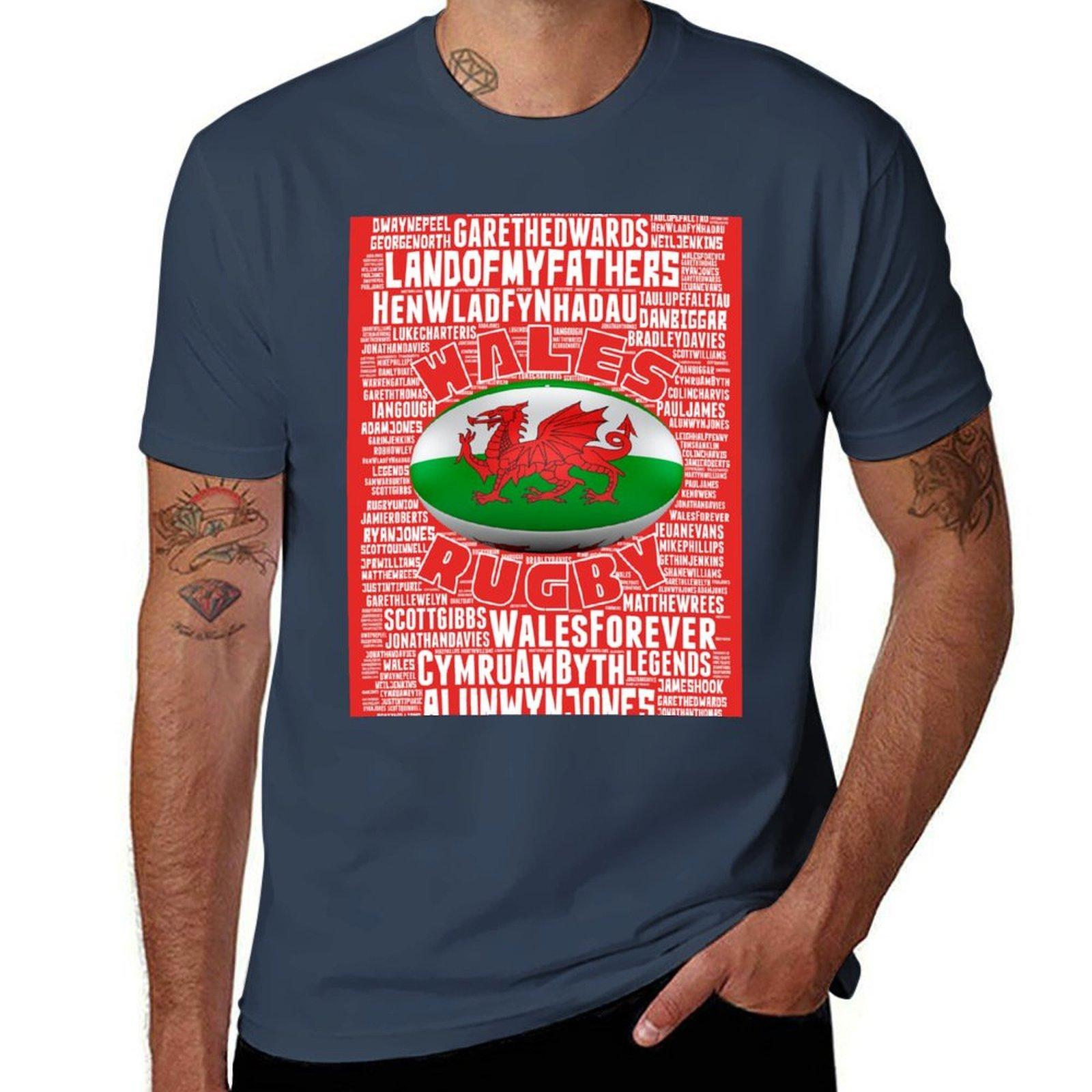 Wales Rugby Legends Tshirt Simple Graphic Design Tshirt S