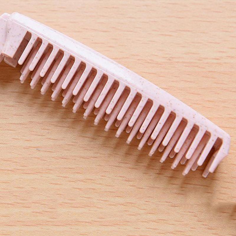 Portable Travel Hair Comb Hair Brush Wheat Straw Foldable Hair Brushes Massage Comb Anti-Static Hair Combs Hair Styling Tools