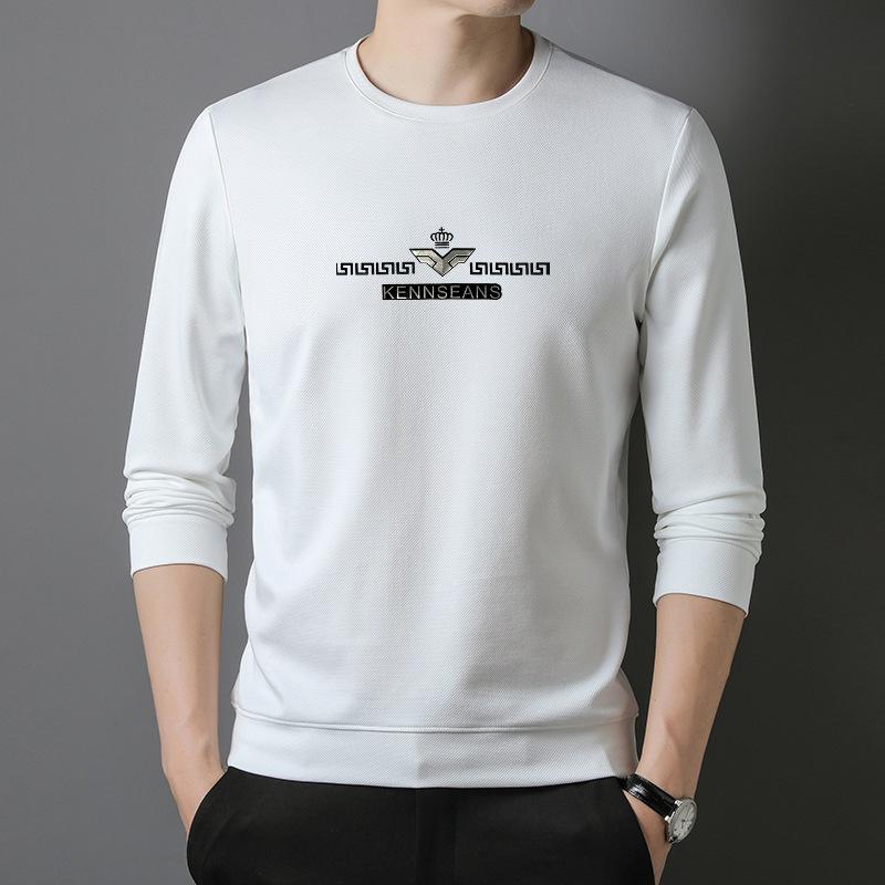 Autumn New Long-Sleeved T-shirt Men's Round Neck Bottoming Shirt Solid Color Trendy Brand Small Shirt Korean Style Fashion Versatile Top