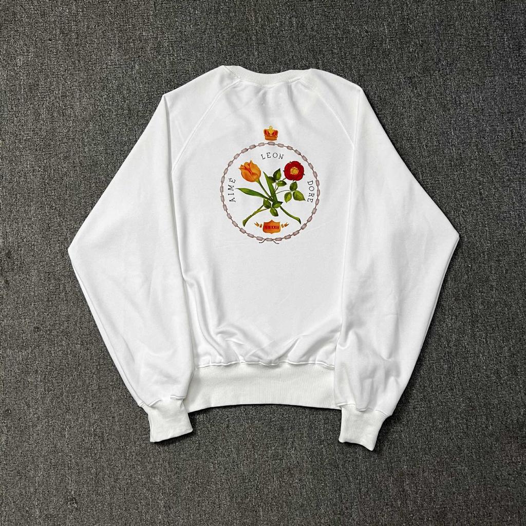 Aime New York Queens Landmark Print Round Neck Sweatshirt - Versatile Men's Hoodie