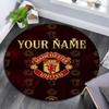 Custom Name,Manchester Red Devils Pattern Round rug,Carpet Rug for Living Room Bedroom Playroom ,Non-slip Floor Mat,Holiday Gifts and Birthday Gifts.
