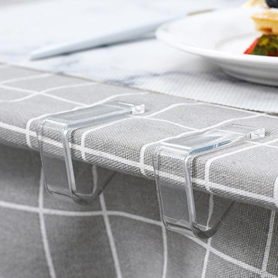 8/12Pcs Transparent Tablecloth Clips Mini Size Non-Slip Widely Used Clear Table Cloth Holders Table Cover Clamps