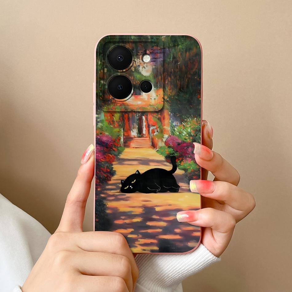 For Vivo Y36 4G 5G Phone Case Cute Design Camera Protection Back Cover For Vivo Y 36 Soft Liquid Silicone Shockproof Funda Shell