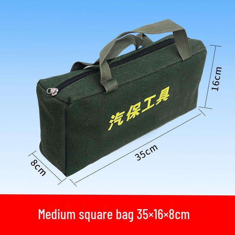 Large Capacity Thickened Canvas Electrician and Auto Repair Tool Bag