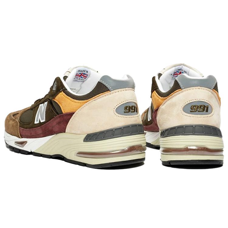 New Balance 991 Olive Burgundy Brown
