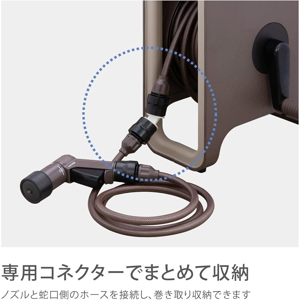 Takagi (Takagi) Horse Hose Reel Classic Metal 20m Metal Brown Stylish RF220BR