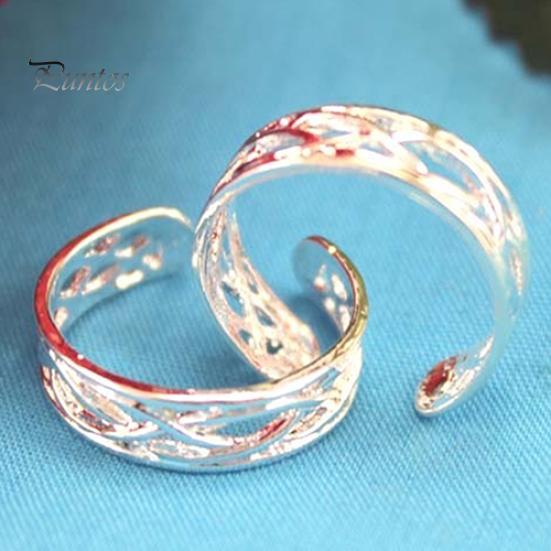 10 anelli per gioielli aperti placcati in argento regolabili per le dita dei piedi, regalo per feste da donna