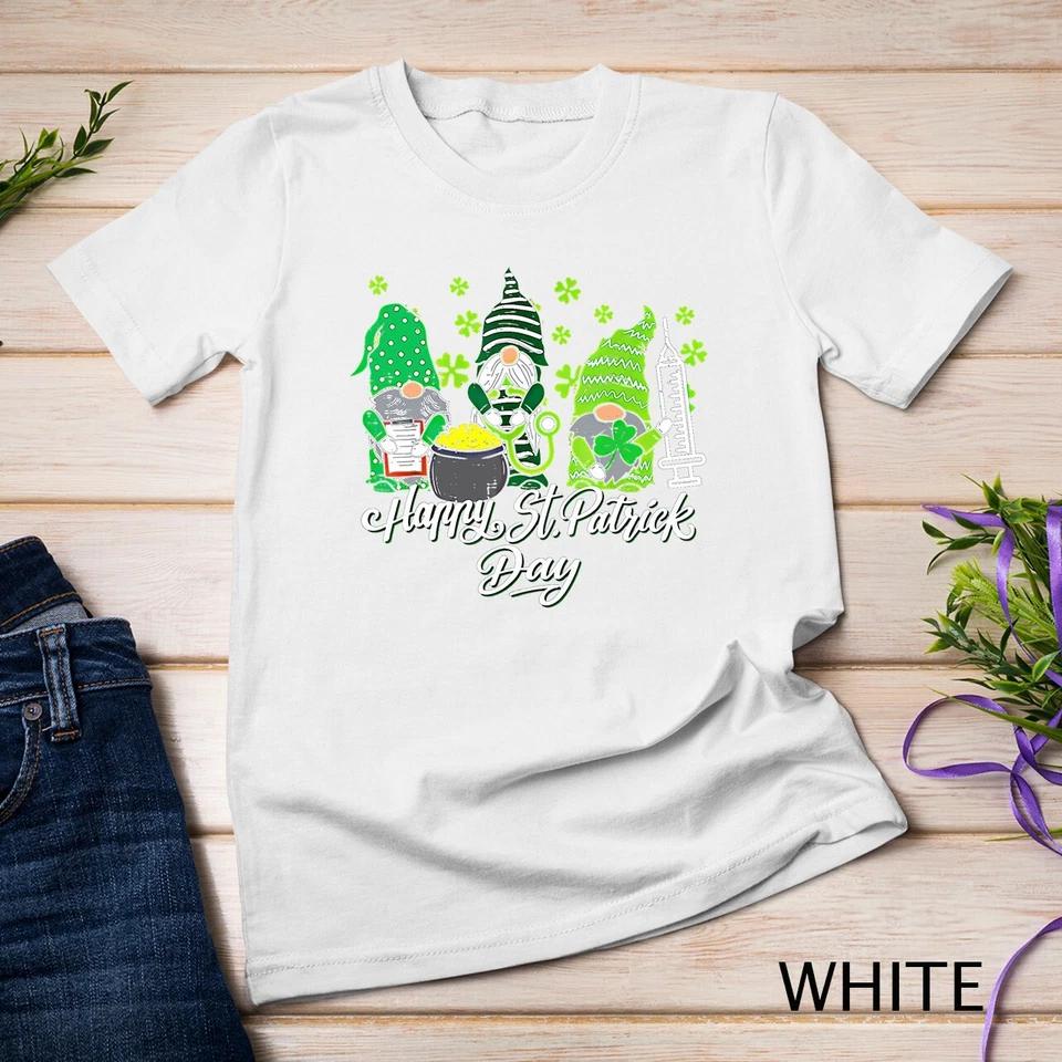 Gnome Nurses Saint Pattys Scrub Nurse St Patricks Day Women Unisex T-shirt 10 XL