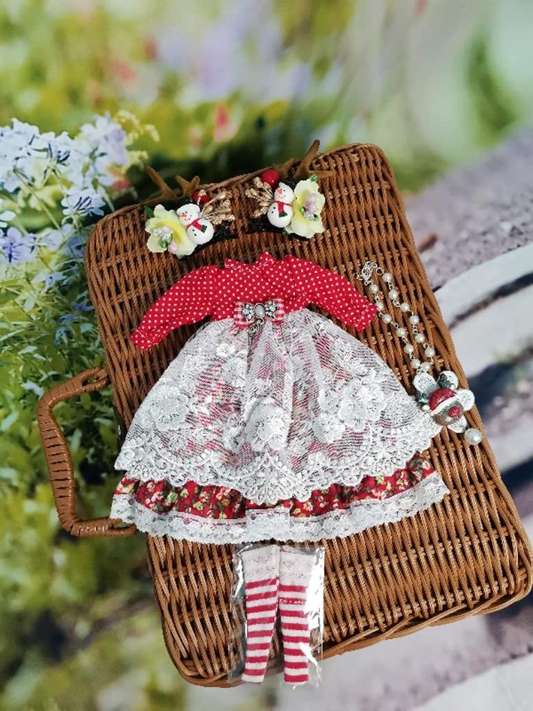 Blythe Obitsu Universal Doll Deer Antler Dress Costume, 24, Licca-chan, Azone, Clothes,