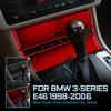 Premium Real Carbon Fiber Interior Stickers for BMW E46 1998-2006 Central Control Panel Ashtray Gear Trim Sporty Decor