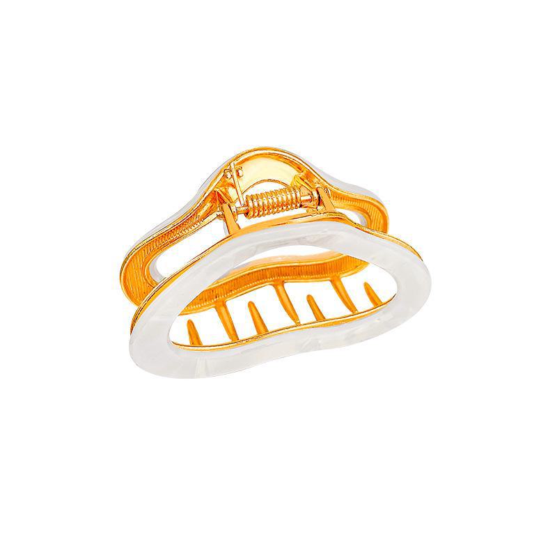 Geometric Acetate Wave Hair Clip for Women’s High Ponytail