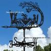 Weather Vane Ornament: Outdoor Wrought Iron Spray-Painted Roof Decoration Metal Craft