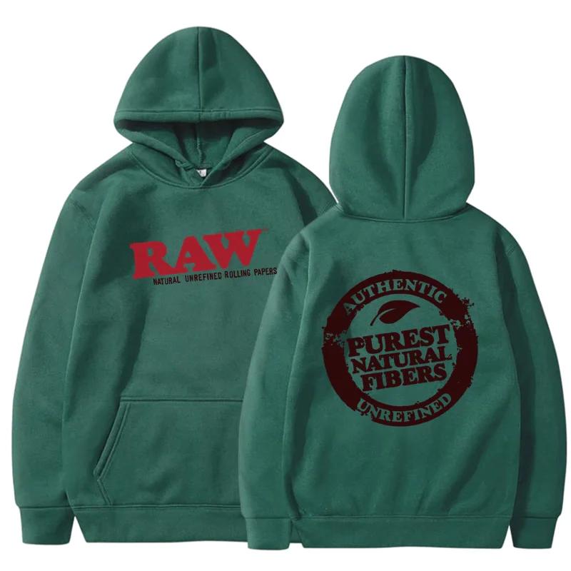 RAW Fashion Mikina Pánská mikina Polar Fleece S kapucí Harajuku Hip Hop Ležérní Pánská Mikina s kapucí Vysoce kvalitní svetr s kapucí