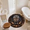 Vintage Pattern Owl,Round Area Rug,Carpet Rug for Living Room Bedroom Sofa Playroom Decor,Non-slip Floor Mat
