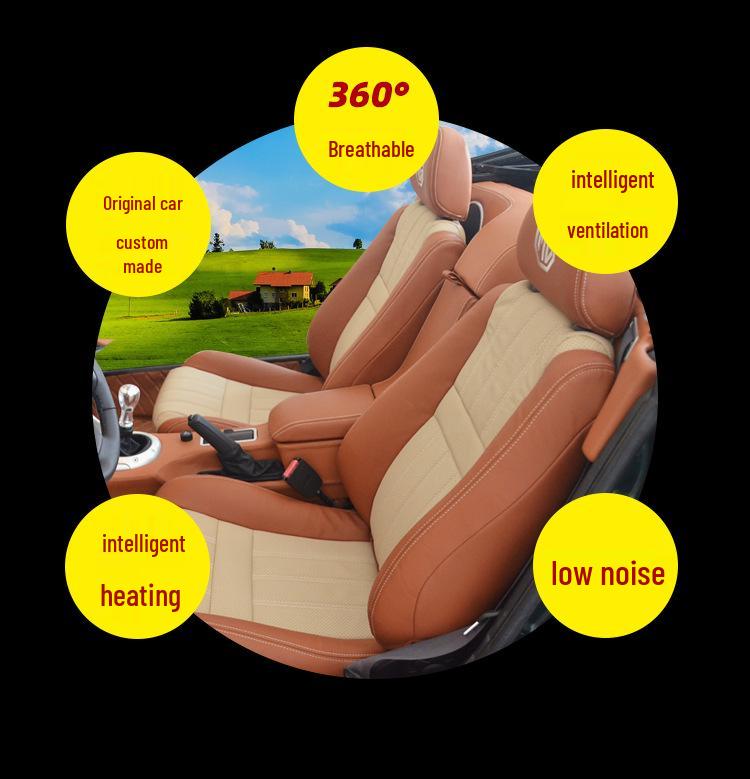 Compatible Genuine Leather Seat & Dashboard Wrap for Cars