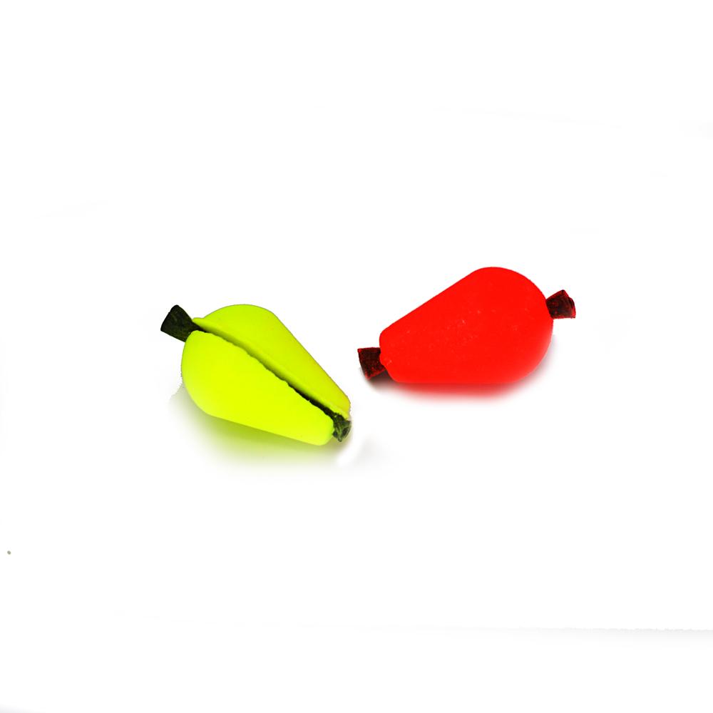 MNFT 10Pcs Float Foam Tear Drop Strike Indicator Fluorescent Yellow Red Float Foam Clip Type Fly Fishing Float Accesories