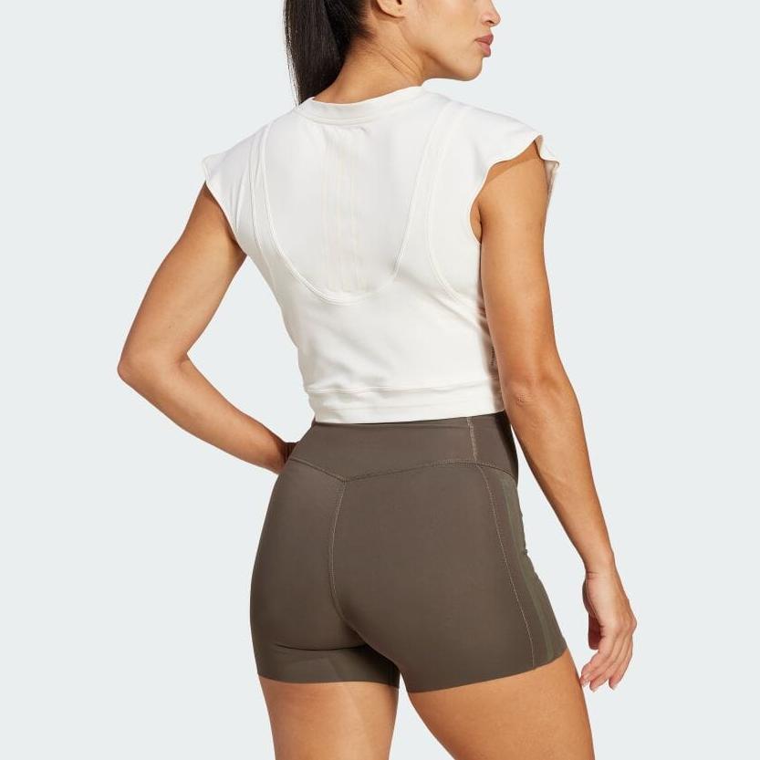Adidas Power Refreshing And Comfortable Round Neck Short Sleeve Vest Women Tops Chalk-White IW3188