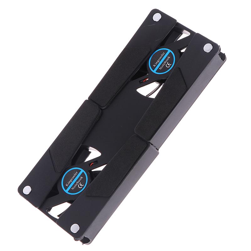 Laptop Desk Support Dual Cooling Fan Notebook Computer Stand Usb Rack Holder