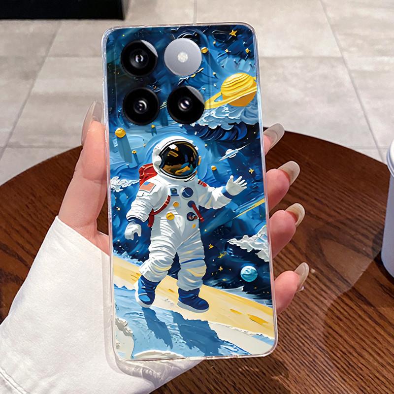 Jelly Casing For Xiaomi 14T 14TPro Clear Silicone Soft TPU Back Cover For Xiaomi 14T Pro Cute Cat Rabbit Heart Protective Case