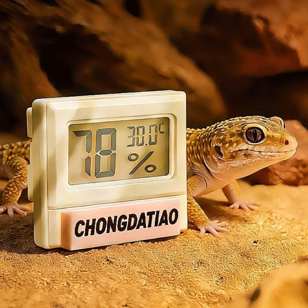 Magnetic Reptile Thermometer High Accurately Feeding Box Thermometer Reptile Terrarium