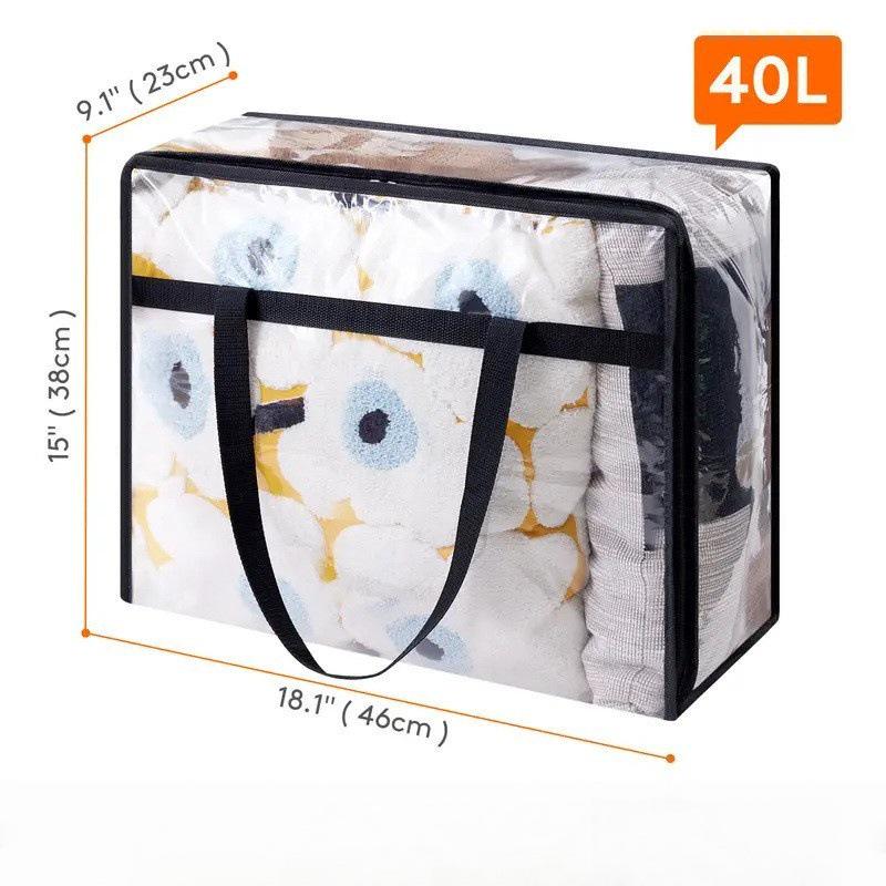 Quilted Cotton Duvet Storage Bag - Dustproof & Moistureproof Organizer