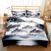 Moon Night Tree Duvet Cover Set Beautiful Landscape Pattern Polyester Comforter Cover with Pillowcase for Men Women Bedding Set