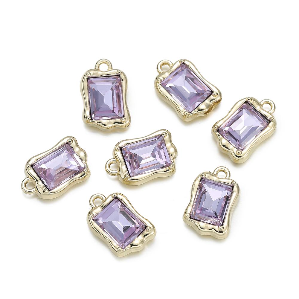 5Pcs/lot Trendy Metal Cubic Zircon Necklace Bracelet DIY Pendants Stone Jewelry Making Accessories Waterproof